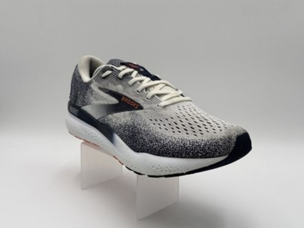 Brooks Ghost 16 Men’s Size 12.5D Running Shoes White Blue Orange 1104181D130